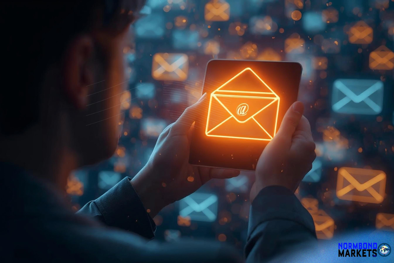 Personalized AI-powered email glowing in a crowded inbox, symbolizing how AI automation makes campaigns stand out and convert.
