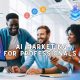 Professionals using AI marketing tools to drive business growth and data insights.
