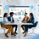 Small business team using AI-powered digital marketing dashboards