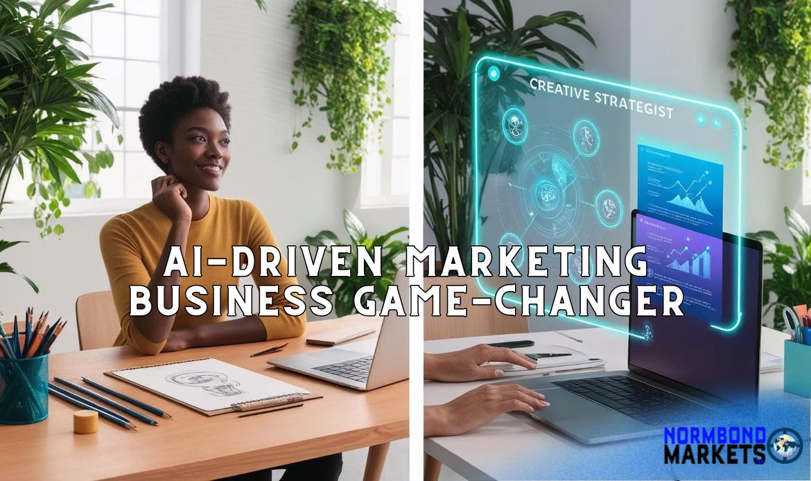 Entrepreneur using AI-driven marketing tools to boost small business growth