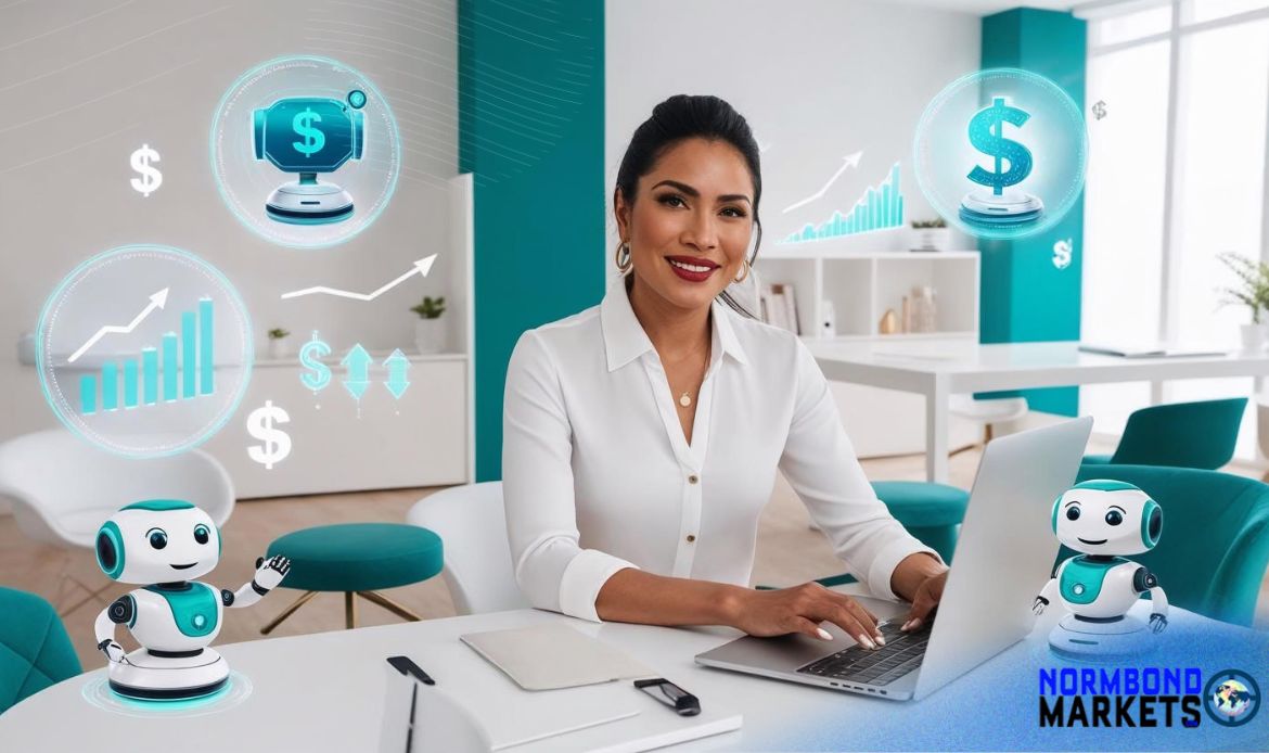 Entrepreneur using AI for small business tools for smarter business growth