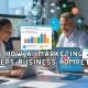 Business team using AI marketing strategies to help small businesses compete