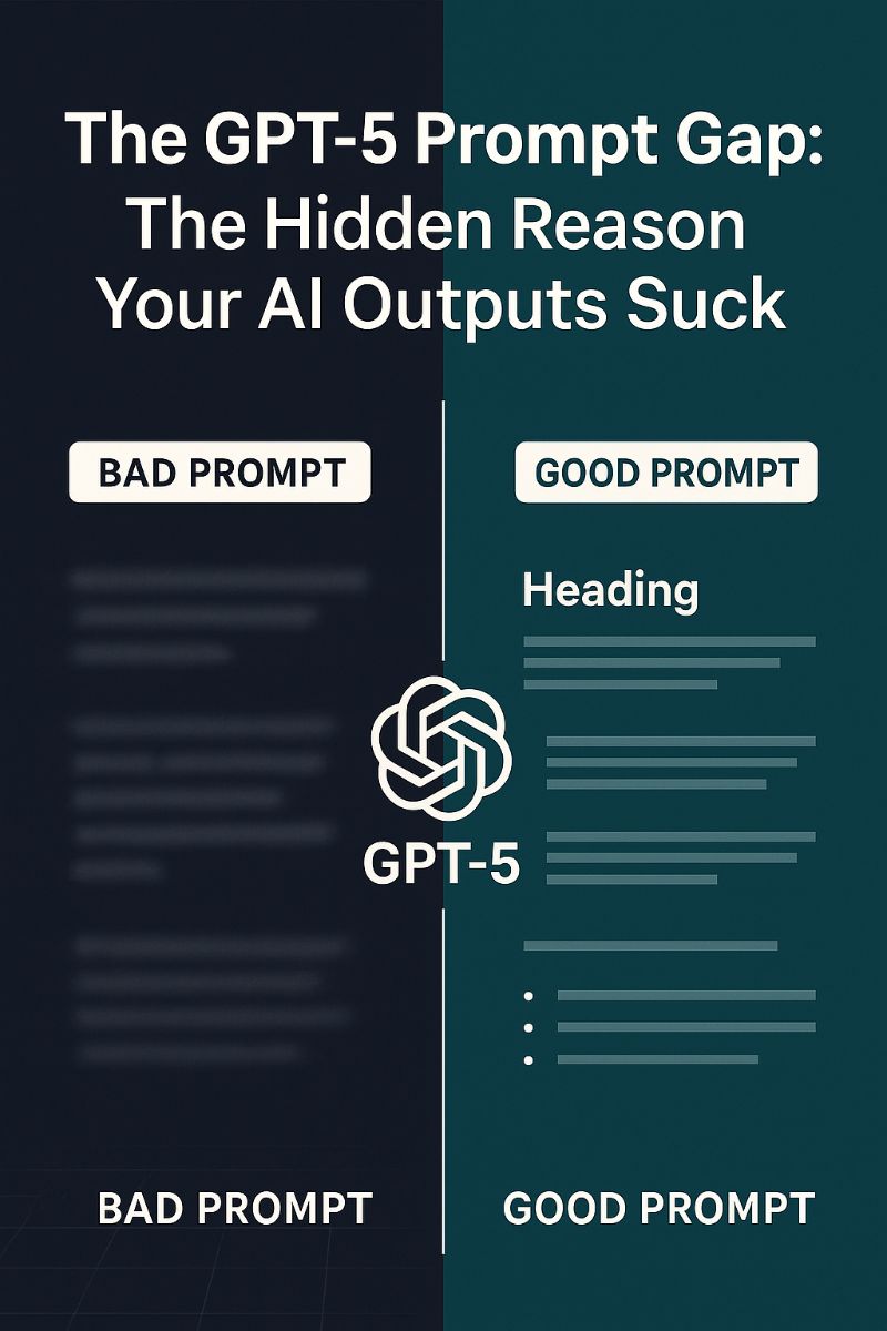 The GPT‑5 Prompt Gap: side‑by‑side bad vs good prompt example
