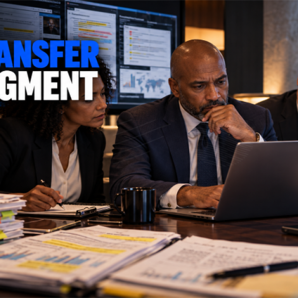 Executive leadership team reviewing an AI-prepared recommendation and supporting evidence before a consequential human approval decision.