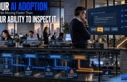 Business leaders inspecting AI workflows as adoption expands faster than the company’s ability to review decisions, promises, records, and operational consequences.