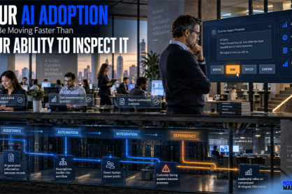 Business leaders inspecting AI workflows as adoption expands faster than the company’s ability to review decisions, promises, records, and operational consequences.